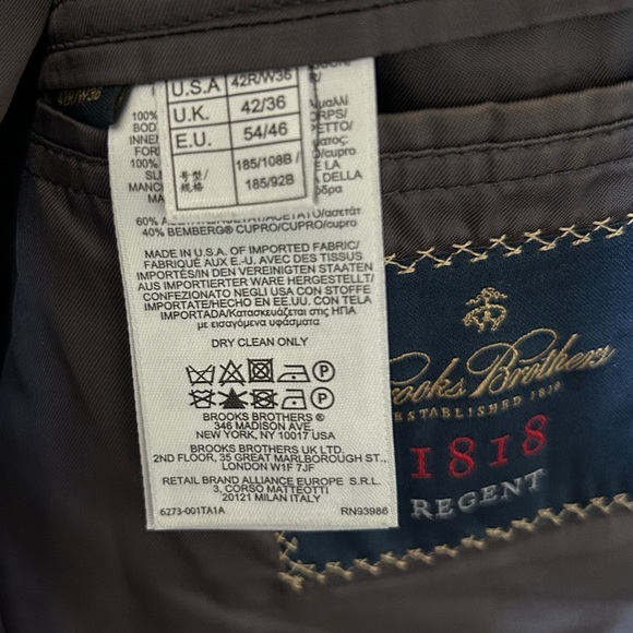 Brooks Brothers 1818 Regent Blazer - 42R - Picture 7 of 11